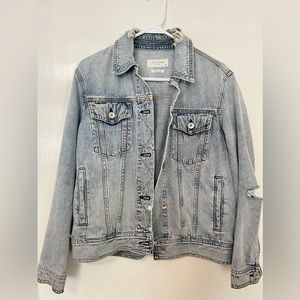 Rag & Bone Denim Boyfriend Jacket Distressed (Women)